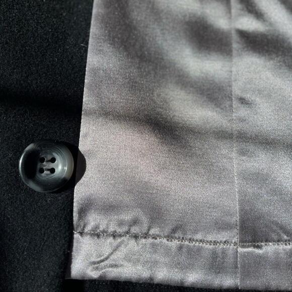 🚓 Jones New York Wool Blend Pea Coat 6 Black - Picture 10 of 14